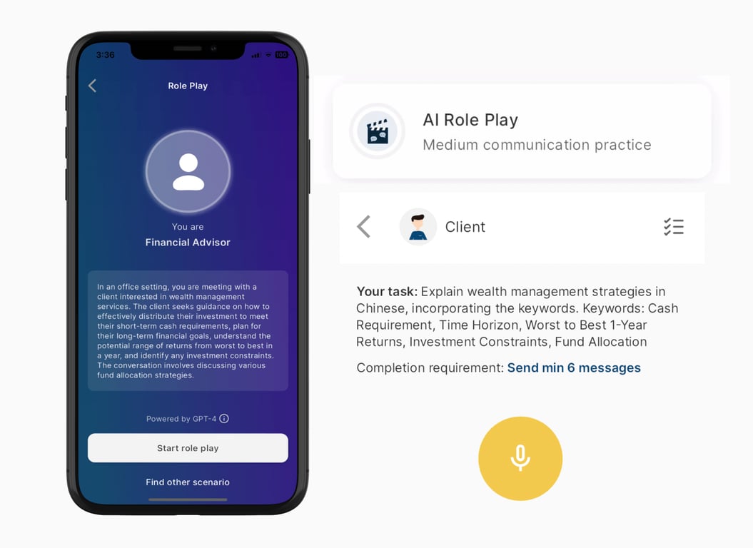 Our role play feature: Practice daily workplace conversations with AI